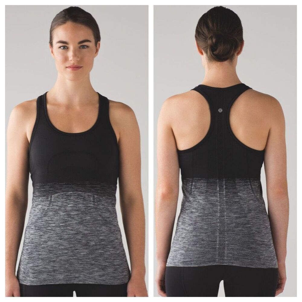 Lululemon Swiftly Tech Racerback White / Black Size 6